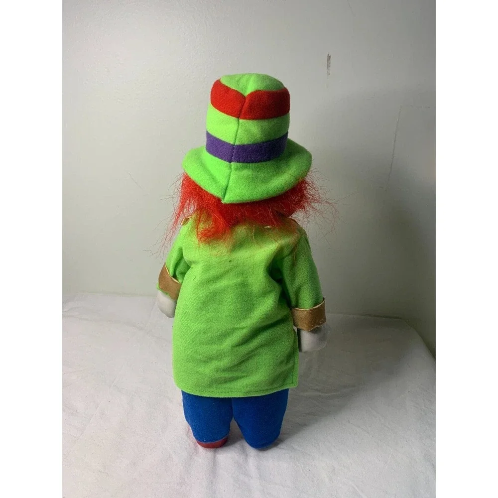 Vintage Porcelain Head Hands Feet Clown Blue Overall Pants Stuffed Body 13'' - Picture 6 of 9